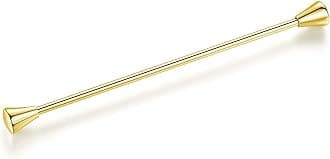 HONEY BEAR 2.52inch Mens Shirt Collar Bar Pin Clips Clasp Set Business Gift 6.4cm