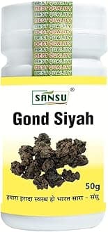 SANSU Kala gond | Gond Siyah | Black Gum | 100% Pure & Ayurvedic || (50 gram)
