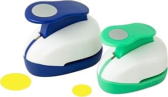 QIQQIKIN 2pcs 1"+5/8" Circular Punch Punch Shapes, Paper Punch Shapes, Paper Craft Circular Cutter, Scrapbook Punches, Bottle Caps for Crafts, Earring