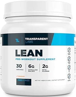 Lean Pre-Workout - Body Recomposition Pre Workout for Men and Women with Acetyl L-Carnitine, Beta Alanine Powder, & PurCaf Organic Caffeine Powder - 30 Servings, Orange