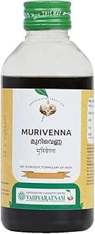 Vaidyaratnam Murivenna - 200 ml, Ayurvedic Oil for Cuts, Wounds, Fractures & Injuries | Wound Care | Ayurvedic Oil for Joint Pain and Swelling