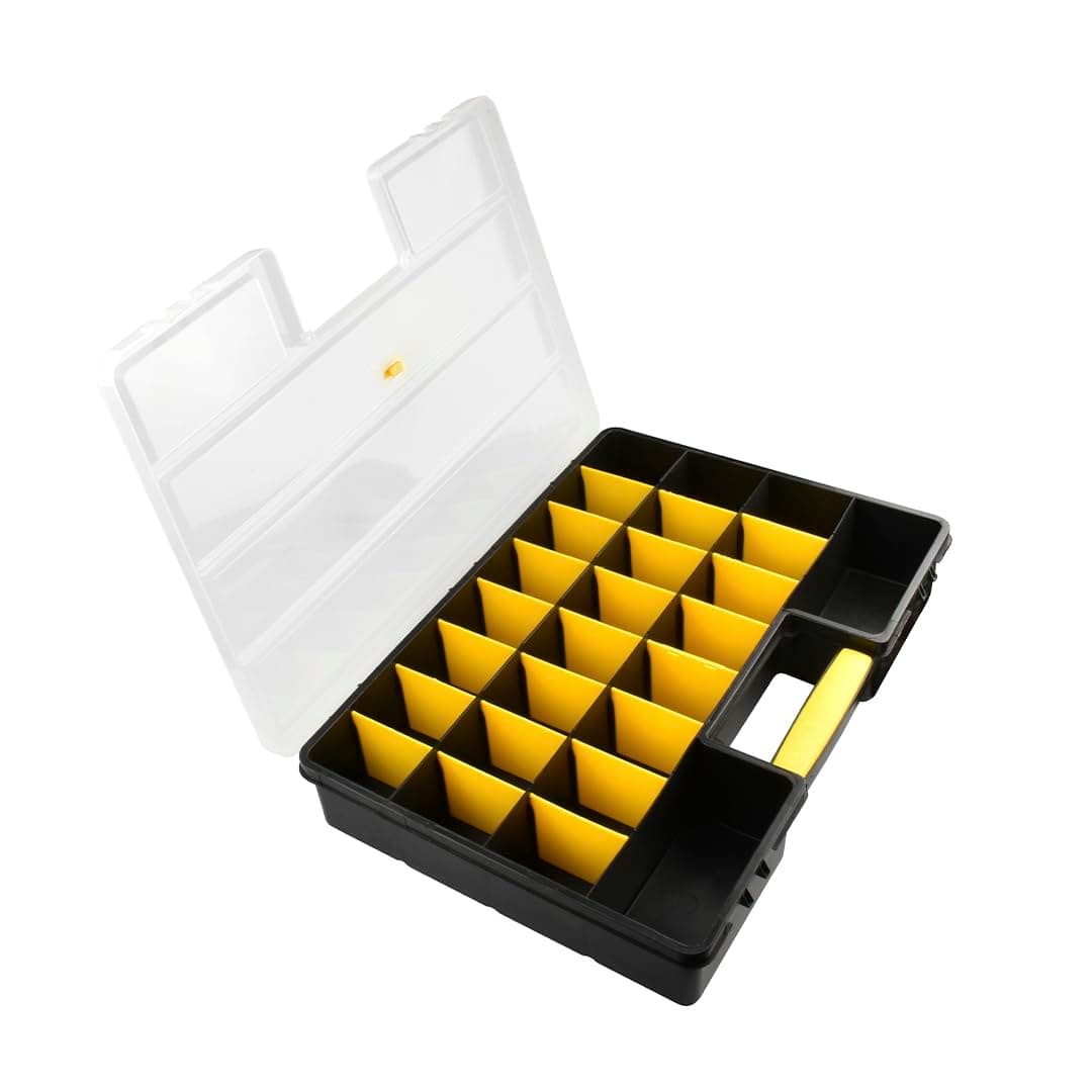 SE 26 Compartment Plastic Storage Box with Adjustable Sections - 87322DB