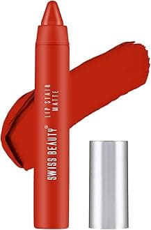 Stain Matte Lipstick | Long Lasting, Hydrating & Lightweight Lipstick | Hot Red, 3.4gm|
