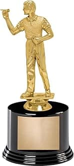Crown Awards 7.25" Darts Male Trophy On Round Base