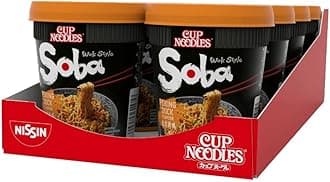 NISSIN Cup Noodles Soba Wok Style Peking Duck Flavoured Instant Noodles, 87 g Pot (Pack of 8)