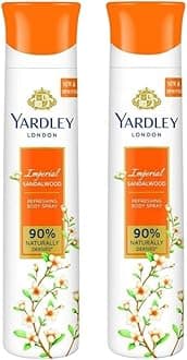 Yardley Sandalwood Body Spray for Women, 150ml (Pack of 2)