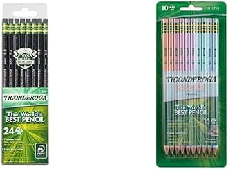 Ticonderoga Wood-Cased Pencils (24 Count) Pastel Pencils (Pack Of 10)
