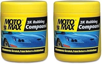 MOTOMAX 2K Rubbing Compound 200G,Pack Of 2|Removes Minor Scratches,Swirl Marks,Paint Defect And Oxidization From Metal Surfaces On Cars,Bike,Yellow