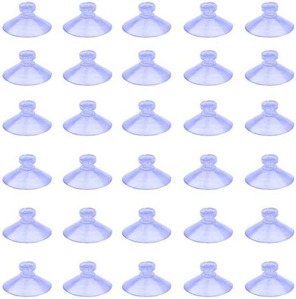 100pcs Mini Clear Plastic Suction Cups Without Hooks (25mm)