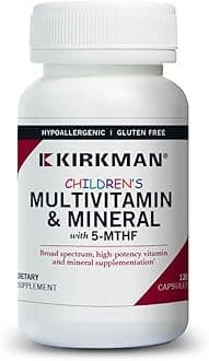 Kirkman - Children's Multivitamin & Mineral - 120 Capsules - with 5-MTHF - Potent Broad Spectrum Vitamin/Mineral Supplement - Hypoallergenic