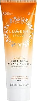 Nordic C Pure Glow Cleansing Balm - Make Up Remover Balm with Vitamin C for Skin Radiance - Vegan Eye Makeup Remover & Facial Care for Normal to Dry Skin (125ml)