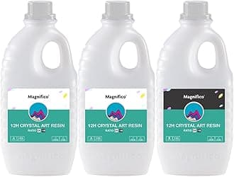 12H Resin | Clear UV-Resistant Epoxy Resin Art Kit (2:1), Crystal Clear, High Gloss, Protective Coating for Wood, Artwork, Furniture, Durable Finish. (3 KG)