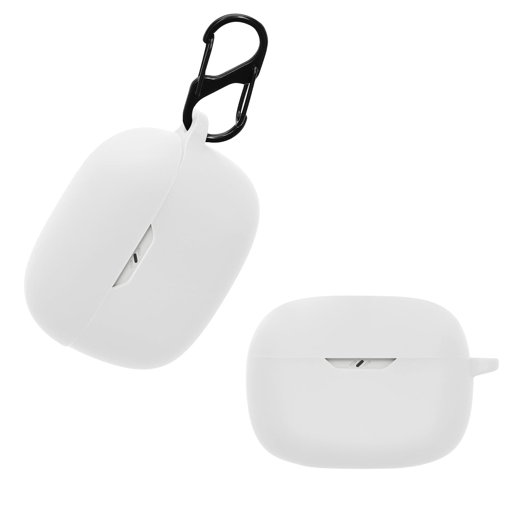 kwmobile Case Compatible with JBL Wave Beam/Beam 2 / Wave 200TWS Case - Silicone Cover Holder for Earbuds - White