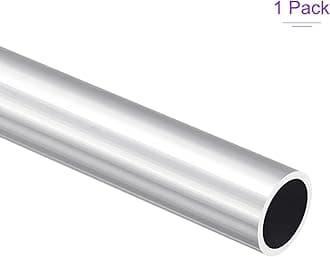 DMiotech (27mm OD x 21mm ID) 6063 Aluminum Round Tube 300mm Length Industry Metal Tubing for Machinery Frame Construction DIY Projects