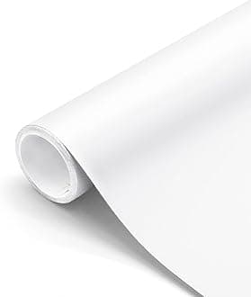 CREON White Mat Vinyl Wrap,with Air-Release Technology for DIY Use, Car Auto Decal Exterior and Interior Wrapping Film (2 FEET by 7 FEET, White MAT WRP)