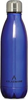 AtlaswareStainless Steel Vacuum Bottle, 350 ml - Blue