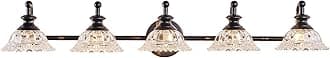 37.4" 5 Light Vanity Light for Bathroom (Exclude G9 Bulb) Black Vanity Lights for Bathroom