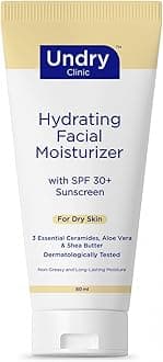 Hydrating Facial Moisturizer with SPF 30+ | Lightweight Daily Moisturizer for Dry Skin | With 3 Essential Ceramides, Aloe Vera & Shea Butter | Dermatologically Tested | 80ml