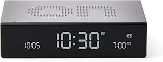 Lexon FLIP Premium LCD Alarm Clock Aluminium Poli