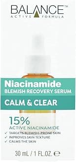 Balance Active Formula Niacinamide Blemish Recovery Serum - 15% Niacinamide for Clear Skin, Blemish Reduction, Lightweight & Non-Sticky, Refines Texture - 30ml