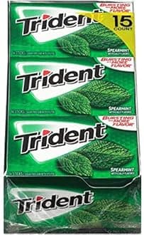 Trident Sugar Free Gum,?Spearmint,14-Count (Pack of 12)
