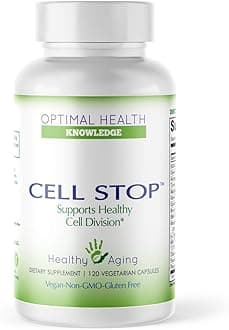 CELL STOP - Powerful Cell Division Support, Propriety Blend includes Curcumin, Green Tea, Reishi Mushroom, Turkey Tail Mushroom, Broccoli Extract, 1,3/1,6 Beta Glucan, and Others - 120 Veggie Capsules