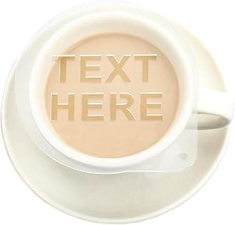 Personalized Custom Coffee Stencils Template with Text or Logo