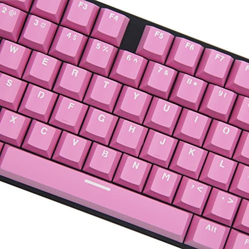 ABS Backlit Keycaps Top Printed 108 Keyset with Keypuller for 87/104/108 Keys Cherry MX Switches or Other MX Switches Backlit Mechanical Keyboard (Rose)