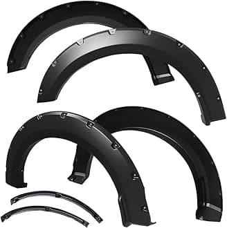 Tyger Auto Fender Flare Compatible with 2018-2020 Ford F-150, Smooth Textured Black Paintable Bolt-Riveted Style 4pc | TG-FF8F4378