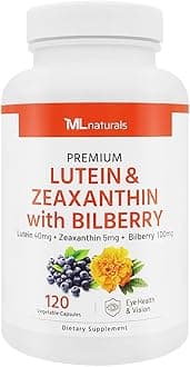 Lutein & Zeaxanthin with Bilberry – 40mg Lutein, 5mg Zeaxanthin & 100mg Bilberry (Per Serving) – 120 Vegetable Capsules – Supports Eye Health & Vision