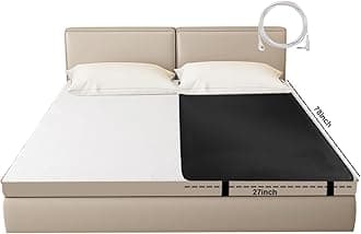 Grounding Mat for Bed Queen, Grounding Pad for Improves Sleep, Energy, Grounding Mattress with 15 FT Wire, PU Leather (27X78IN)
