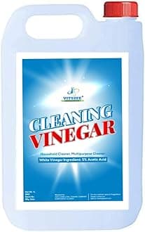 VITSZEE White Vinegar for Household Surface Cleaning, Glass, Stainless Steel, Ceramic, Vegetables & fruits, Lime Scale Remover/Odor Removal in Fridge/Dishwasher Synthetic, Made In India (1 L)