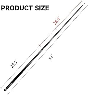 GSE Games & Sports Expert 58" 2 Piece Fiberglass Graphite Composite Billiard Pool Cue Stick (Available in multiple colors, weights 18oz, 19oz, 20oz, 21oz)