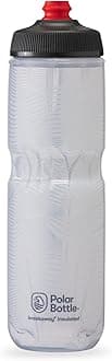 Polar BottleBreakaway Insulated Water Bottle - BPA Free, Cycling & Sports Squeeze Bottle (Jersey Knit - White, 24 oz)