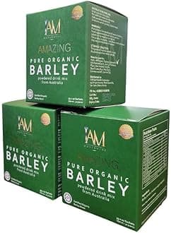 DBNAUIam Amazing Pure Organic Barley Powder Drink Mix From Australia: 3 Boxes