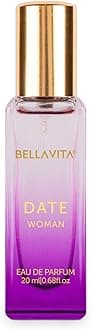 BellaVita Luxury DATE Eau de Parfum Travel Size Edition 20 ml | Long-Lasting Mini Perfumes for Women | Notes: Red Fruit, Pink Pepper & Jasmine | Compact Pocket Perfume for Women | Cruelty-Free Perfume