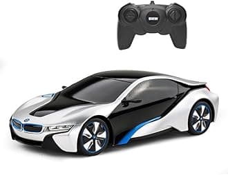 Official Licensed BMW I8 RC with 2.4Ghz| 1:24 Scale Radio Remote Control Super Sport Racing Hobby Model Toy for Boys, Girls, and Adults | Perfect Birthday Idea Gift (Silver)