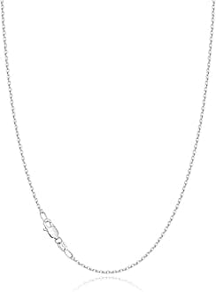 18k Gold Plated 925 Sterling Silver Chain Necklace for Women, 1.2mm Cable Chain Necklace Thin & Dainty & Sturdy Women's Chain Necklaces 14/16/17/18/20/22/24 Inch, 18 Inch (Women's Average