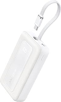 Anker Zolo Power Bank, 10,000mAh 30W High-Speed Portable Charger with Built-In USB-C Cable, Fast Charging Battery Pack for iPhone 17/17 Air/17 Pro/17 Pro Max/16/15 Series, Galaxy, iPad, and More