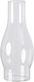 3 Inch by 8 1/2 Inch Clear Glass Oil Lamp Chimney Kerosene Lamp Replacement Parts for Vintage and Restoration of Antique Oil and Kerosene Lamps