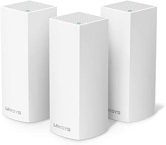 Linksys WHW0303 Velop Tri-Band Whole Home Mesh Wi-Fi System (AC6600 Wi-Fi Router/Wi-Fi Extender for Seamless Coverage, Parental Controls, 3-Pack, Covers Up to 6,000 sq ft, White)