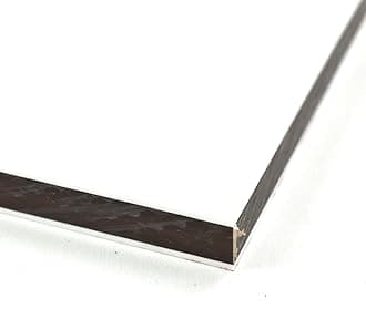 King ColorCore Plastic Sheet 1/2" x 12" x 48" White-Brown-White Color Core, HDPE Board, High Density Polyethylene Panel