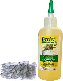 InTice Thiquid Ant Bait, 4 Ounce with 8 USA Supply Bait Tray | USA Supply Pest Identification Card
