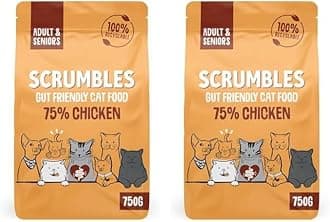 Scrumbles Adult and Senior Cats Dry Food, 750g (Pack of 2)
