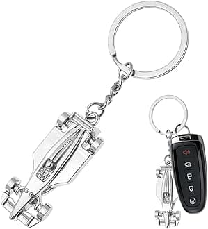 2 PCS Racing Car Model Keychain, F1 Race Auto Key Fob Holder, Metal Model Key Chain Present, Keyring Car Accessories (1 PCS)