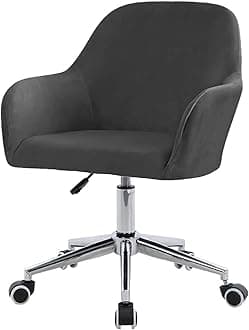 Velvet Office Chair Slipcover with Arms,Cover Chair For Vanity,Modern Office Computer Chair Protector,Stretch Wingback Dining Chair Cover Protector for Home Kitchen Living Room