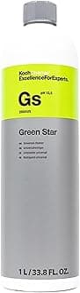 KOCHCHEMIE Green Star - Highly Concentrated Universal Cleaner; NTA, Phosphate, and Solvent Free, Clean Auto Interiors and Exteriors, Engines, Commercial, Home, and Industrial Use (1 Liter)