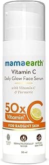 Vitamin C Daily Glow Face Serum for Men & Women - Vitamin C Serum for Glowing Skin, Oily Skin & Dark Spots, With 50x Vitamin C -30ml, White