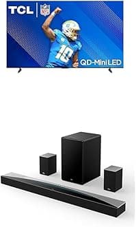 85-Inch QM85 QLED 4K Smart QD-Mini LED TV with Google TV (85QM851G, 2024 Model) Q85H Q Class 7.1.4 Channel Sound Bar with Dolby Atmos