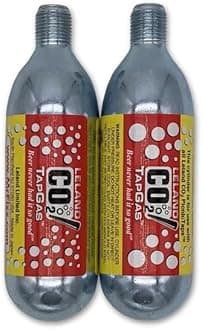 CO2 Beverage Cartridge, 74 gram, 5/8" Threaded, Disposable, 2-Pack